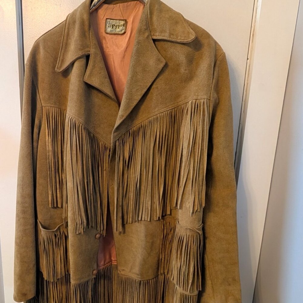 Vintage Pypsa Suede Fringe Jacket Late 60s Early 70s Boho size 44
